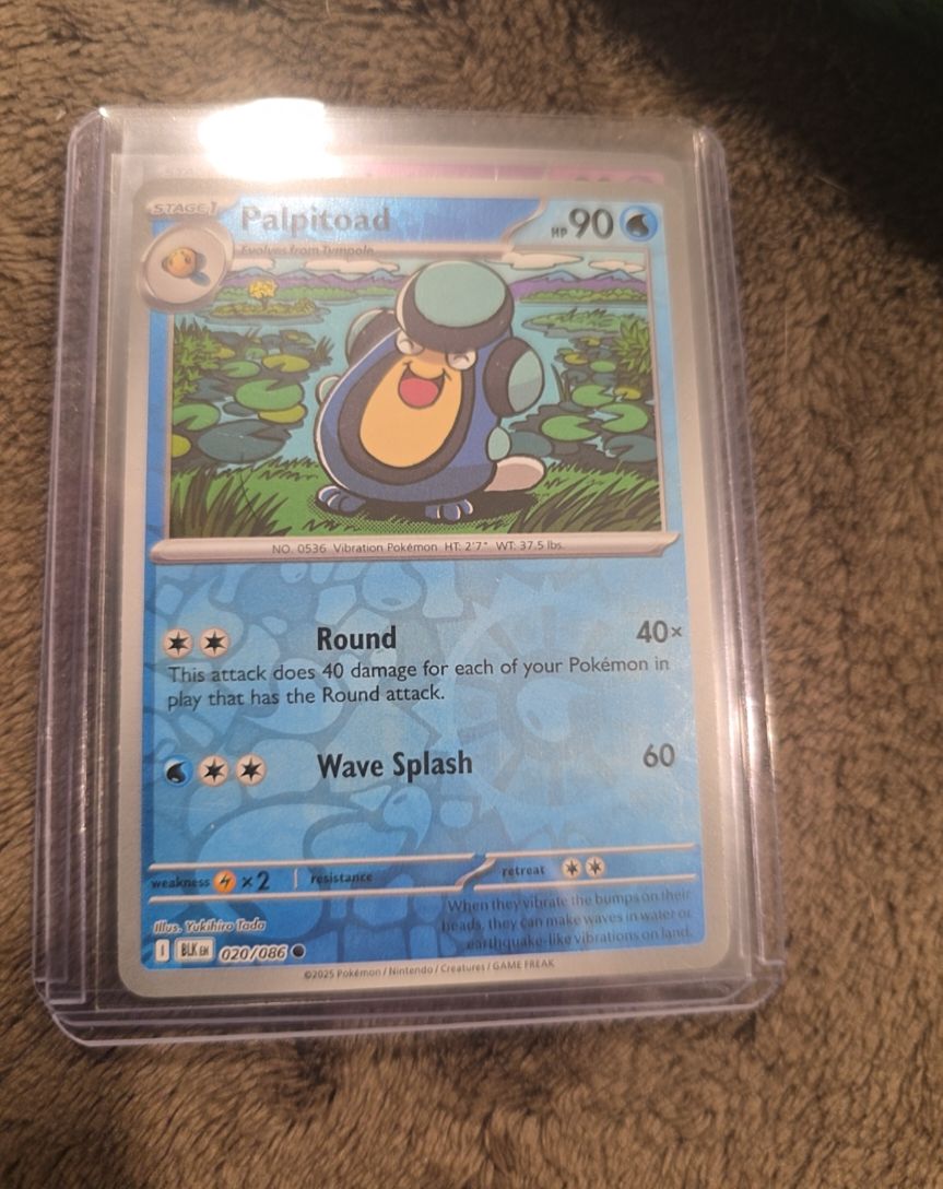 2025 Pokémon TCG Black Bolt #020 Palpitoad — front