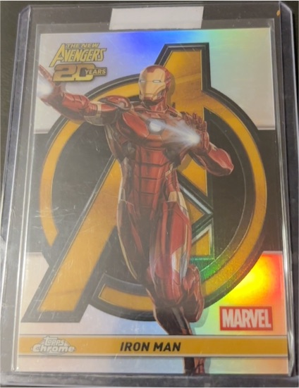 2025 Topps Chrome Marvel The New Avengers 20 Years #AV-9 Iron Man — front