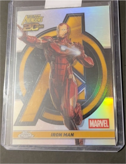 2025 Topps Chrome Marvel The New Avengers 20 Years #AV-9 Iron Man — front