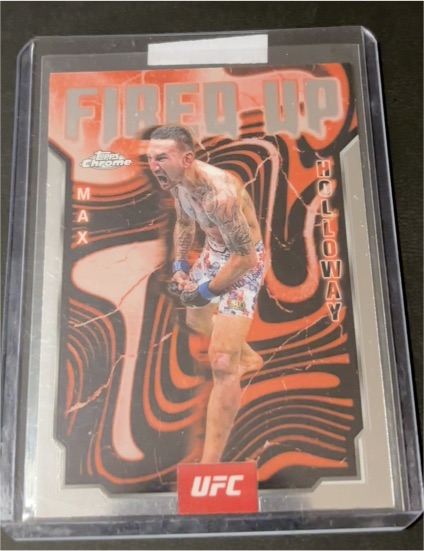 2025 Topps Chrome UFC #FUP-24 Max Holloway Fired Up — front