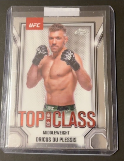 2025 Topps Chrome UFC #TTC-15 Dricus du Plessis Top of the Class — front