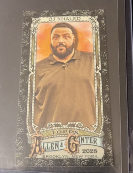 2025 Topps Allen & Ginter #208 DJ Khaled Mini Black Border — front
