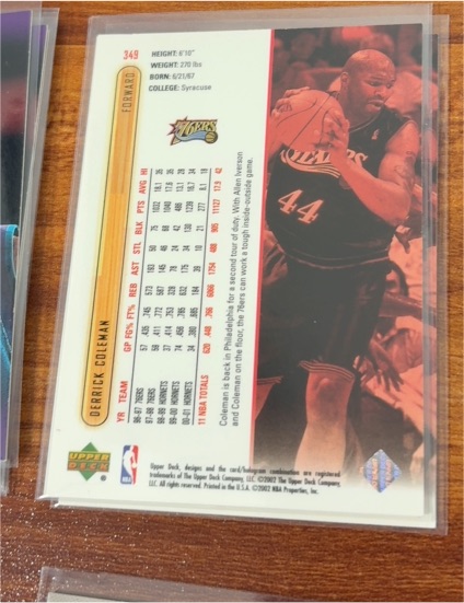 1996 Upper Deck #349 Derrick Coleman — front