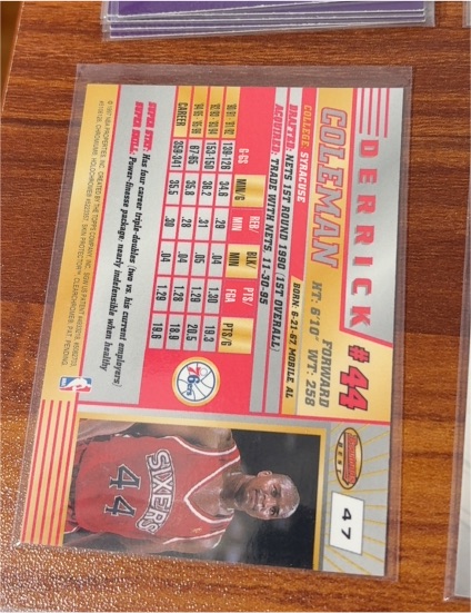 1991 Fleer #47 Derrick Coleman — front