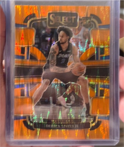2023-24 Panini Select #76 Derek Lively II Orange Flash Prizm Concourse Rookie — front