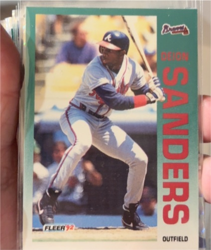 1992 Fleer #368 Deion Sanders — front