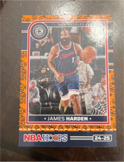 2024-25 Panini Haunted Hoops Orange Pumpkins #153 James Harden — front