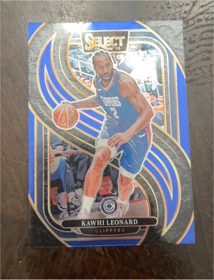 2024-25 Panini Select #105 Kawhi Leonard Blue Prizm — front