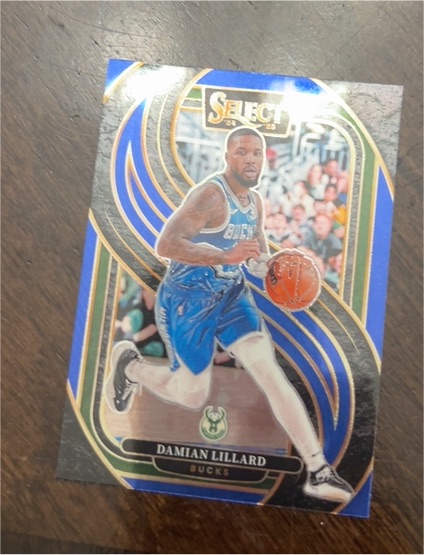 2024-25 Panini Select #145 Damian Lillard Blue Prizm — front