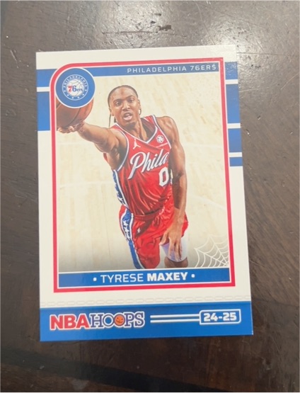 2024-25 Panini NBA Hoops #24-25 Tyrese Maxey — front