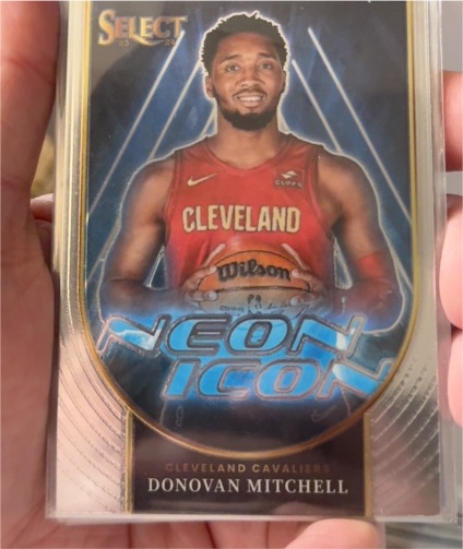 2023-24 Panini Select #19 Donovan Mitchell Neon Icon Cleveland Cavaliers — front