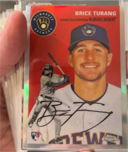2023 Topps Chrome Platinum Anniversary #8 Brice Turang — front