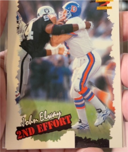 1996 Score Pinnacle #246 John Elway 2nd Effort — front