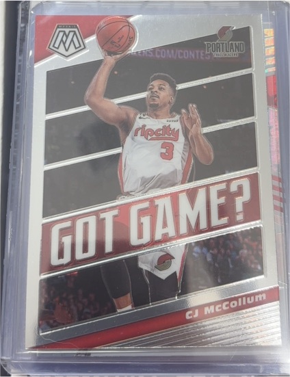 2019-20 Panini Mosaic #12 Got Game? CJ McCollum — front