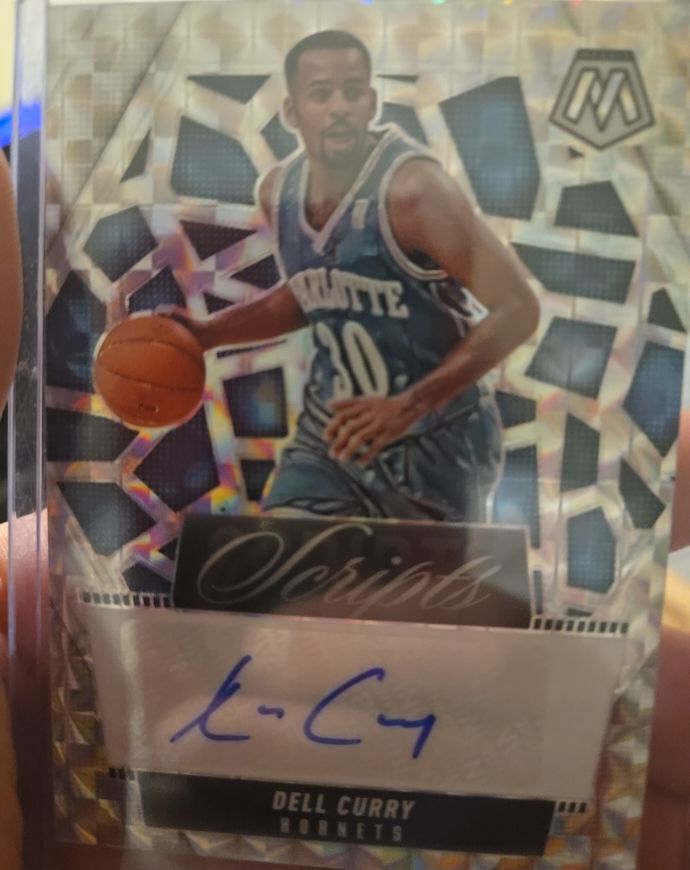 2024-25 Panini Mosaic #MS-DEL Dell Curry Scripts — front