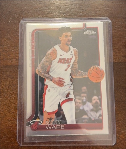 2025-26 Topps Chrome #129 Kel'el Ware Miami Heat — front