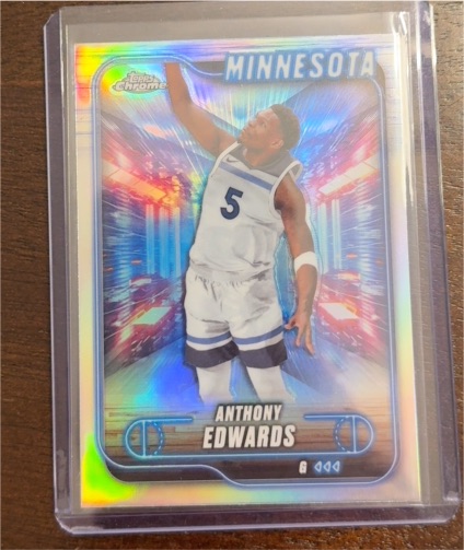 2024-25 Topps Chrome #77 Anthony Edwards — front