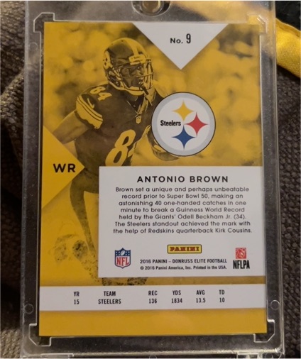 2016 Panini Donruss Elite Football #9 Antonio Brown — front