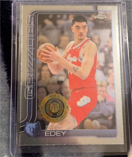 2025-26 Topps Chrome #128 Zach Edey — front
