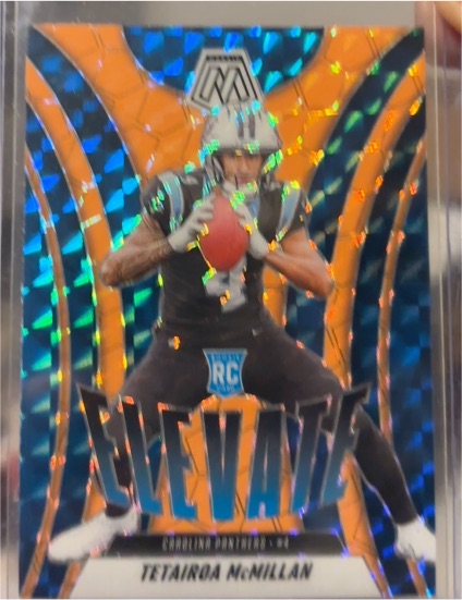 2025 Panini Mosaic Elevate #6 Tetairoa McMillan Orange Fluorescent — front