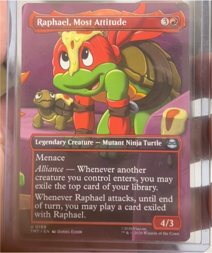 2026 Teenage Mutant Ninja Turtles #199 Raphael, Most Attitude — front
