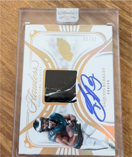 2024 Panini Flawless Signature Gloves #SG-SBY Saquon Barkley — front