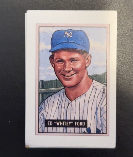 1989 Bowman #1 Ed "Whitey" Ford 1951 Reprint — front