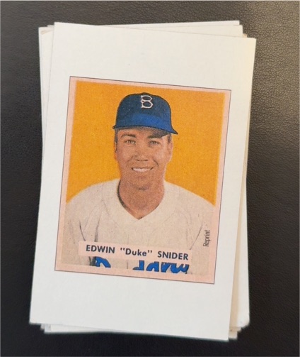 1989 Bowman Reprint Inserts #10 Duke Snider 1949 — front