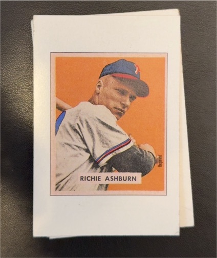 1989 Bowman Reprint Inserts #NNO Richie Ashburn - 1949 Bowman — front