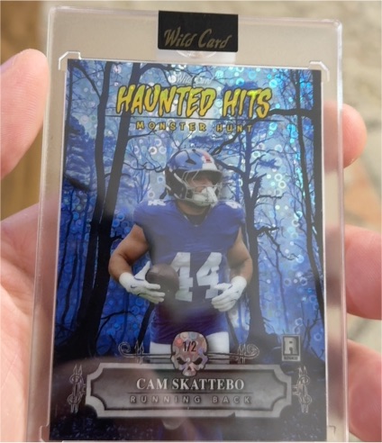 2025 Wild Card Haunted Hits Monster Hunt #1/2 Cam Skattebo — front