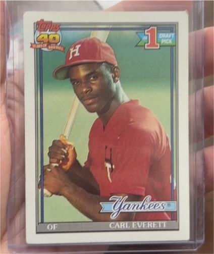 1991 Topps #1 Carl Everett Yankees 1st Draft Pick — front