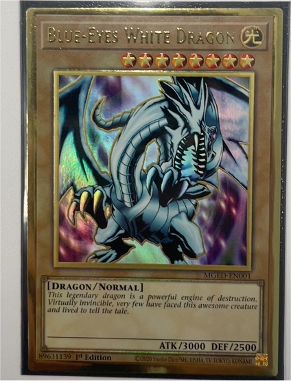 2020 Yu-Gi-Oh! MGED-EN001 Blue-Eyes White Dragon — front