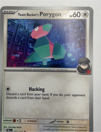 2025 Pokémon Scarlet & Violet Destined Rivals #153 Team Rocket's Porygon — front