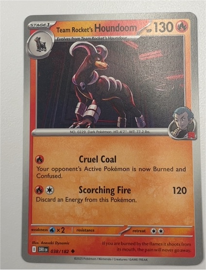 2025 Pokémon SV10: Destined Rivals #038 Team Rocket's Houndoom — front