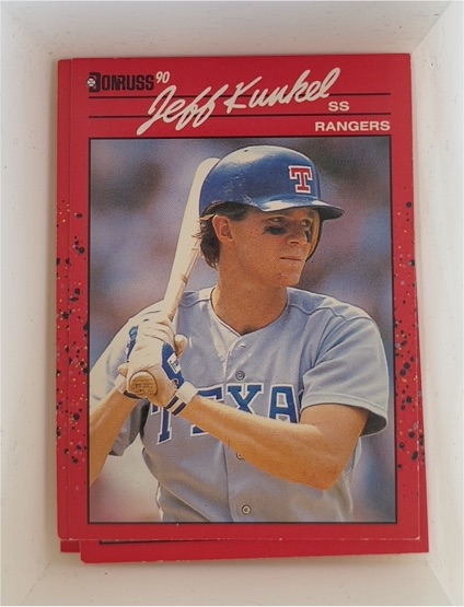 1990 Donruss #496 Jeff Kunkel Texas Rangers — front