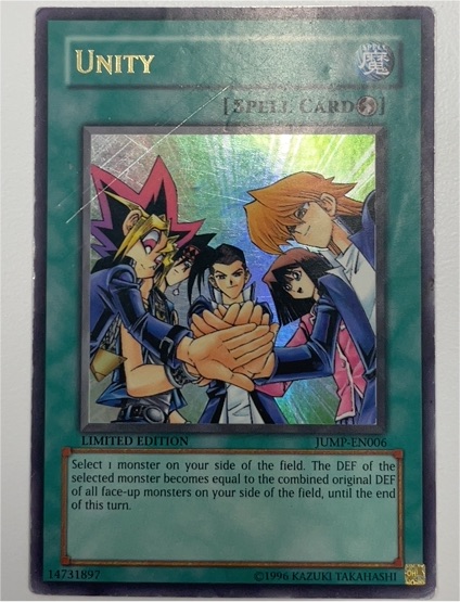 1996 Yu-Gi-Oh! JUMP-EN006 Unity Limited Edition Ultra Rare — front