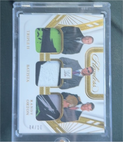 2025 Panini Flawless Triple Patch #44 Travis Homer Anthony Brown Kenny Orton — front