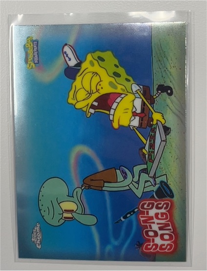 2025 Topps Chrome SpongeBob SquarePants #S-13 The Krusty Krab Pizza Song Songs — front
