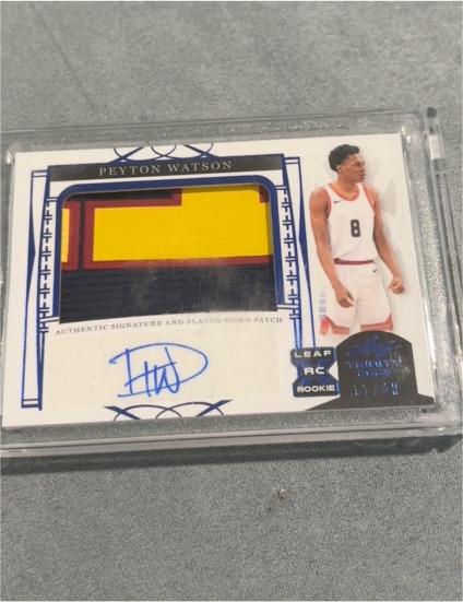 2022-23 Leaf Trinity #PA-PW1 Peyton Watson — front