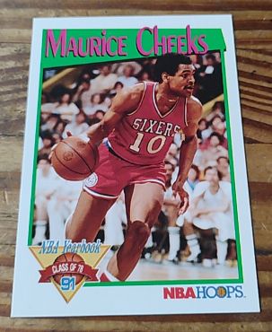 1991-92 NBA Hoops #320 Maurice Cheeks Philadelphia 76ers NBA Yearbook Class of 78 — front