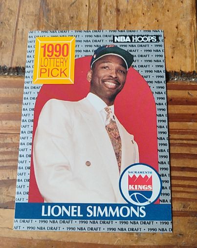1990 NBA Hoops #396 Lionel Simmons Lottery Pick — front