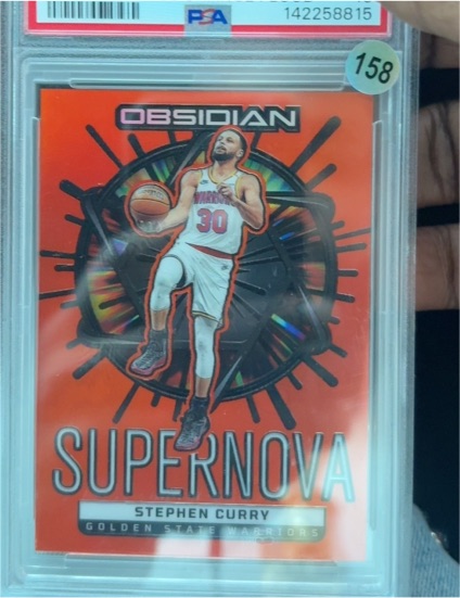 2024 Panini Obsidian #10 Stephen Curry Supernova Orange — front