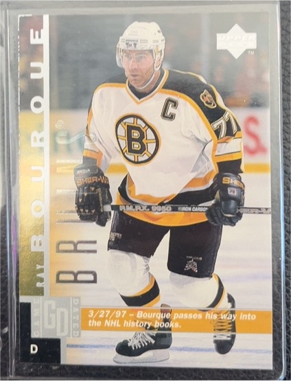 1997-98 Upper Deck Game Dated Moments #Ray Bourque 3/27/97 Boston Bruins — front
