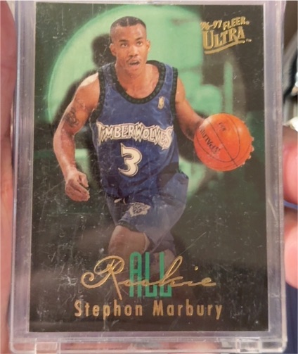 1996-97 Fleer Ultra #10 Stephon Marbury All-Rookie — front