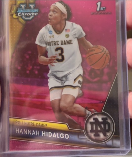 2023-24 Bowman University Chrome #26 Hannah Hidalgo — front