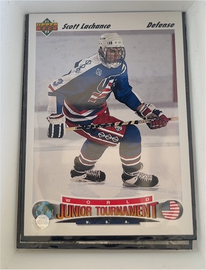 1991-92 Upper Deck #692 Scott Lachance World Junior Tournament — front