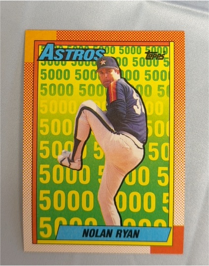 1990 Topps #4 Nolan Ryan 5000K Houston Astros — front
