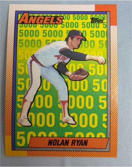 1990 Topps #3 Nolan Ryan California Angels 5000 Strikeout — front