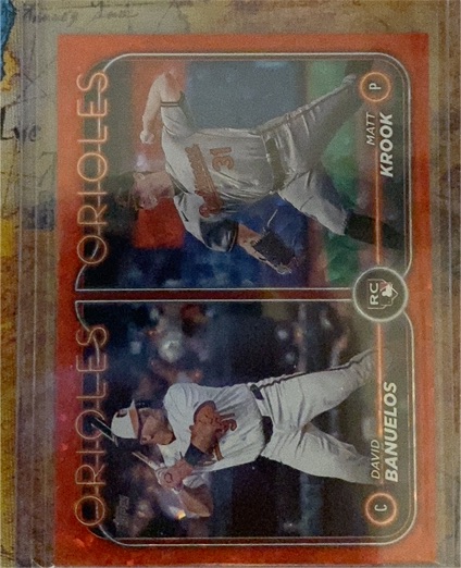 2024 Topps Update #US315 David Banuelos & Matt Krook Rookie Combos Orioles — front