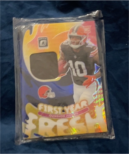 2025 Donruss Optic #FYFBH-QJS Quinshon Judkins First Year Fresh Patch RC — front